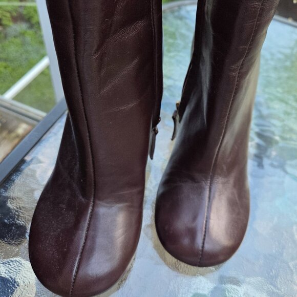 Never Worn Ankle Leather Boots Zara - Picture 4 of 15